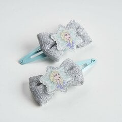 Hair Clips Frozen Серебристый Синий Бант 2 штук цена и информация | Аксессуары для волос | kaup24.ee