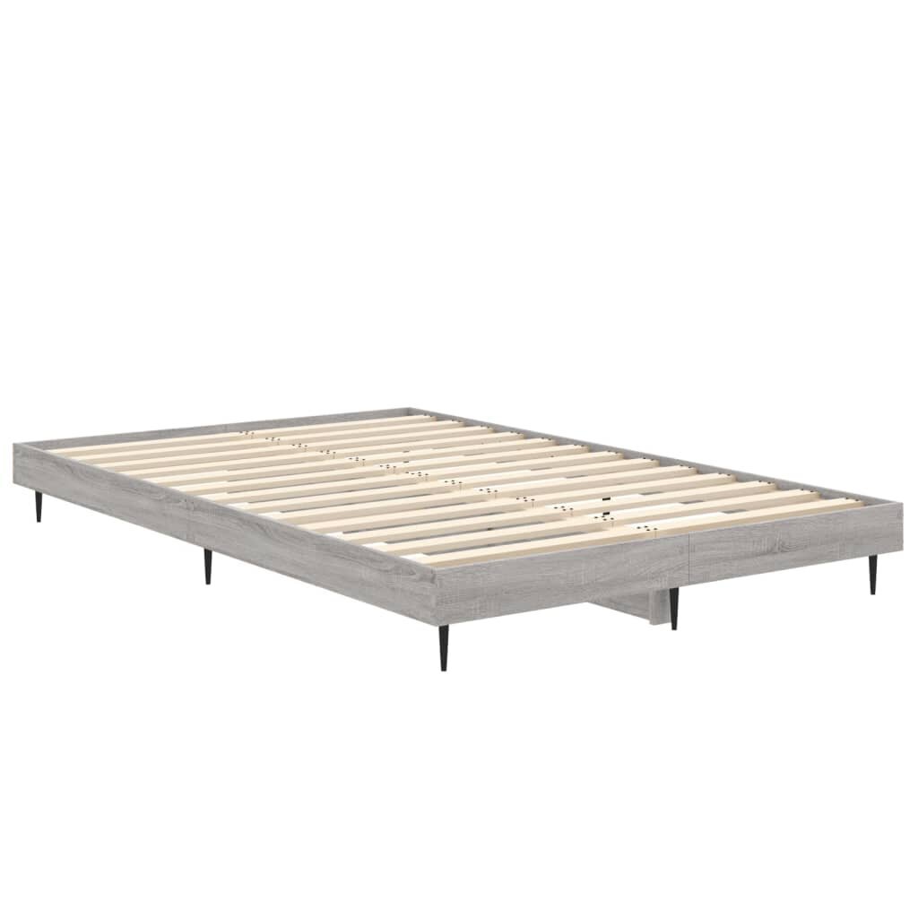 vidaXL voodiraam, hall Sonoma tamm, 120 x 190 cm, tehispuit hind ja info | Voodid | kaup24.ee