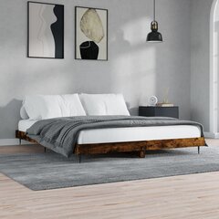 vidaXL voodiraam, suitsutatud tamm, 180 x 200 cm, tehispuit hind ja info | Voodid | kaup24.ee