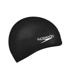 Ujumismüts Speedo Plain Flat Must Silikoon hind ja info | Ujumismütsid | kaup24.ee