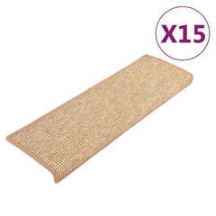 vidaXL iseliimuv trepivaip 15 tk, helepruun, 65 x 25 cm hind ja info | Vaibad | kaup24.ee