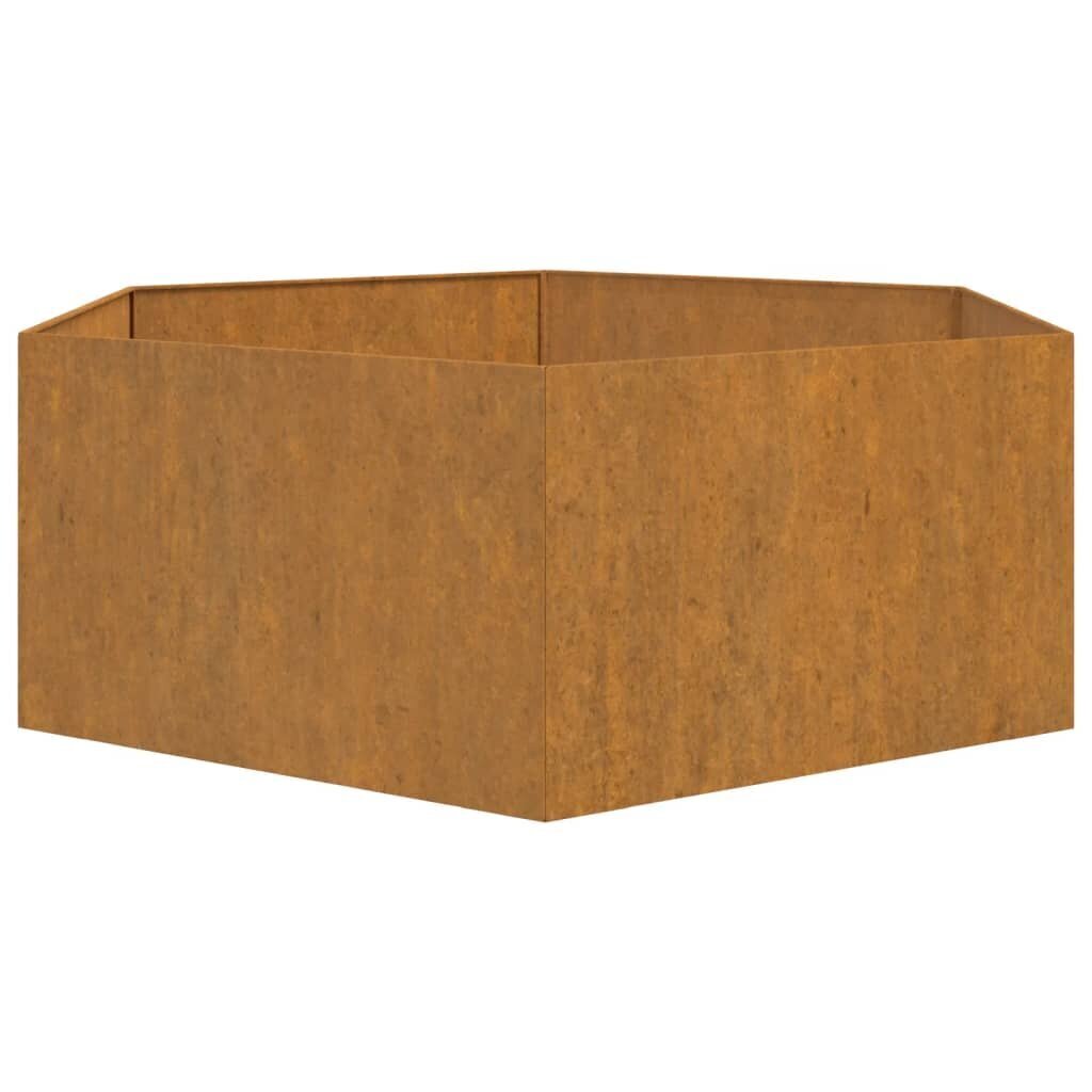 vidaXL taimekast, rooste, 120x120x45 cm, Corten teras hind ja info | Lillekastid | kaup24.ee