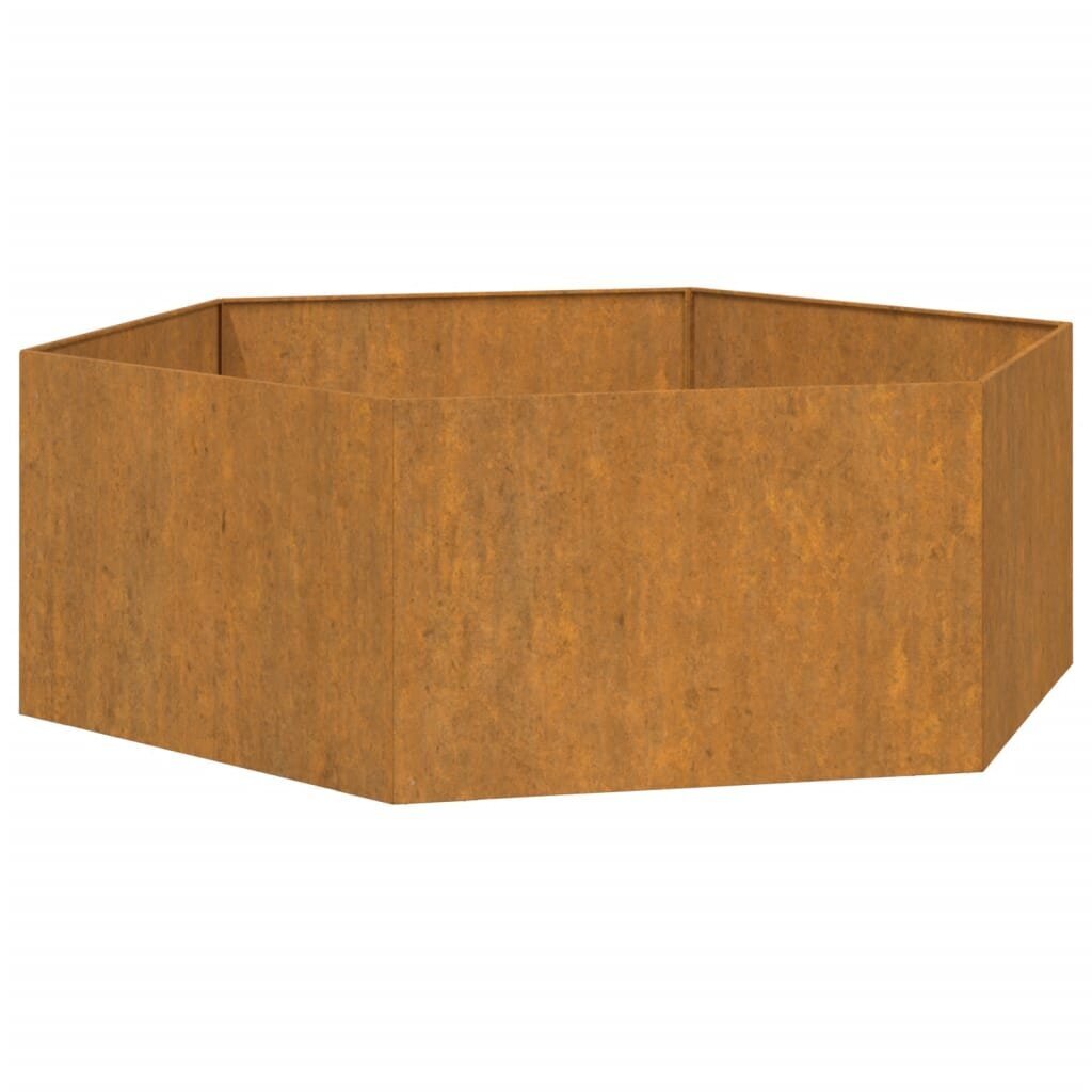 vidaXL taimekast, rooste, 120x120x45 cm, Corten teras hind ja info | Lillekastid | kaup24.ee