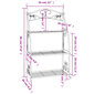 vidaXL lilleriiul, must, 56 x 30 x 96 cm, teras hind ja info | Vaasid, alused, redelid lilledele | kaup24.ee