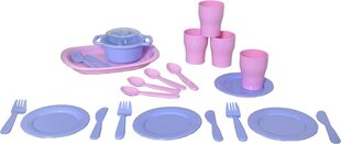 Plasto mängunõud neljale, 23-osaline, roosa hind ja info | Tüdrukute mänguasjad | kaup24.ee