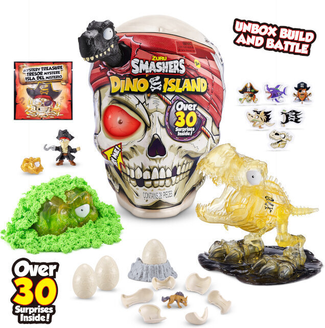 Smashers mängukomplekt Dino Island Skull hind ja info | Poiste mänguasjad | kaup24.ee