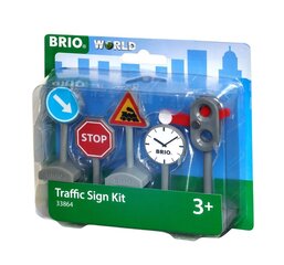 Brio liiklusmärgid rongirajale World Traffic Sign Kit, 33864 hind ja info | Poiste mänguasjad | kaup24.ee