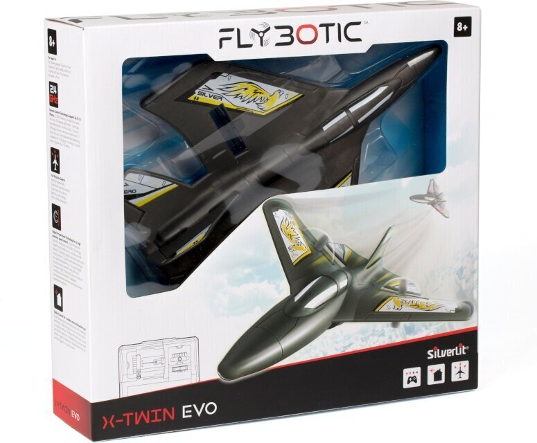 Flybotic RC helikopter Plane X-Twin Evo Style B Aircraft, kollane/must hind ja info | Poiste mänguasjad | kaup24.ee
