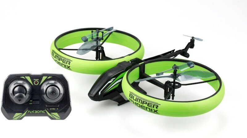 Flybotic RC helikopter Bumber Phoenix, roheline hind ja info | Poiste mänguasjad | kaup24.ee