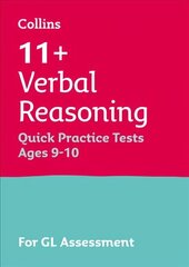 11plus Verbal Reasoning Quick Practice Tests Age 9-10 (Year 5): For the 2023 Gl Assessment Tests цена и информация | Книги для подростков и молодежи | kaup24.ee