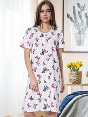 Naiste öösärk La Penna 587260 01, valge/fuksia 587260*01-XL цена и информация | Женские пижамы, ночнушки | kaup24.ee