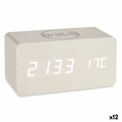 Настольные цифровые часы Gift Decor, белые, 15 x 7.5 x 7 см, 12 шт. цена и информация | Часы | kaup24.ee