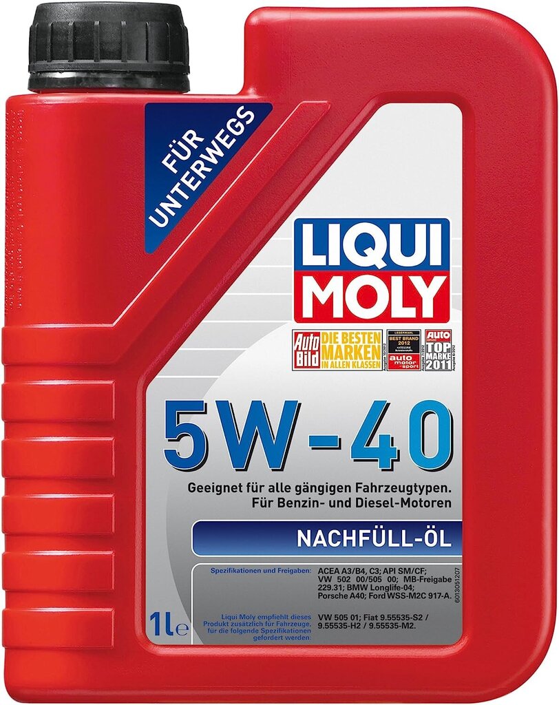 Pealevalamisõli Liqui Moly 5W40 C3 A3/B4, 1L hind ja info | Mootoriõlid | kaup24.ee