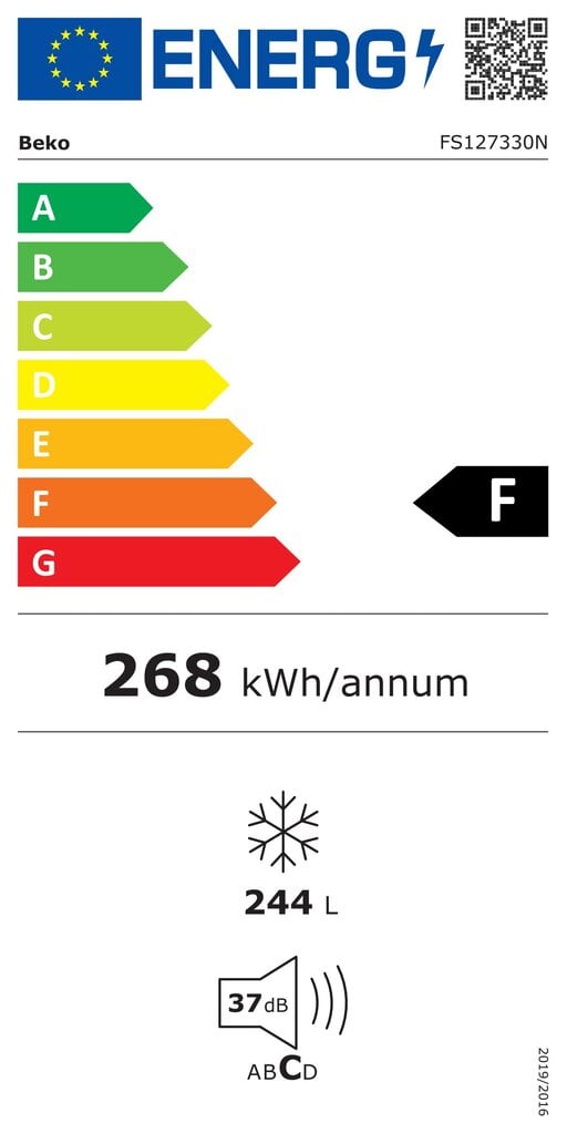 Beko FS127330N hind ja info | Sügavkülmikud ja külmakirstud | kaup24.ee