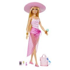 Barbie® nukk koos ranna aksessuaaridega HPL73 цена и информация | MUST Металлическая бутылочка с Ярким рисунком (без BPA) (500ml) для мальчиков от 3+ лет Серая с Машинкой | kaup24.ee