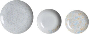 Набор посуды DKD Home Decor Фарфор Синий Розовый Белый 27 x 27 x 3 cm 18 Предметы цена и информация | Посуда, тарелки, обеденные сервизы | kaup24.ee