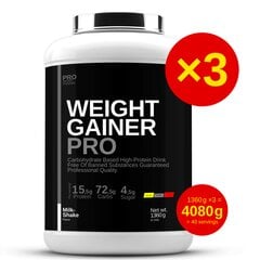 Kaalutõus Prosportpharma Weight Gainer Pro, šokolaad, 4080 g hind ja info | Massilisajad | kaup24.ee