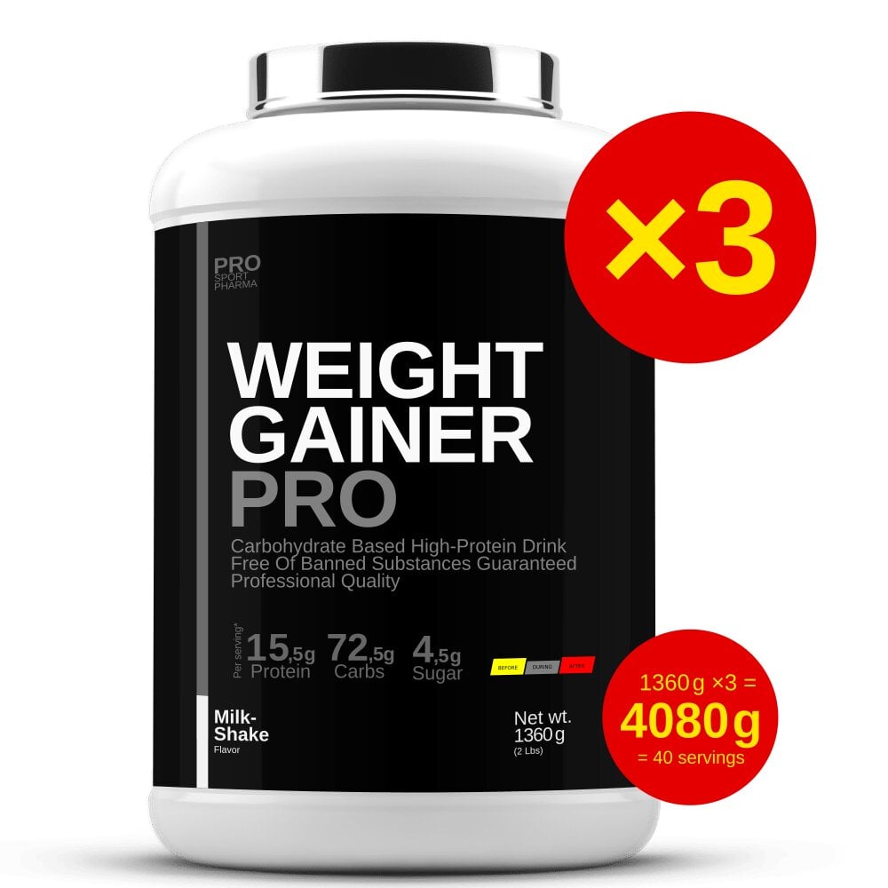 Kaalutõus Prosportpharma Weight Gainer Pro, šokolaad, 4080 g цена и информация | Massilisajad | kaup24.ee