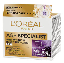 Крем для лица Loreal Age Specialist 55+, 50 мл цена и информация | Кремы для лица | kaup24.ee