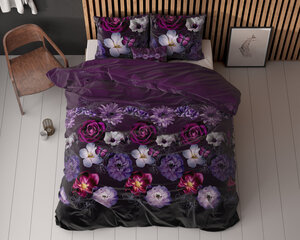 Voodipesukomplekt Magic Flower 200x220cm, lilla, puuvillasegu hind ja info | Voodipesukomplektid | kaup24.ee