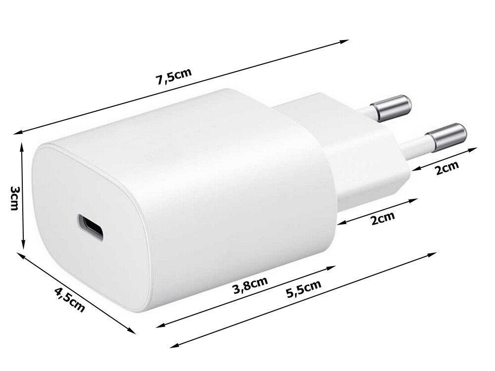 USB-C 20w kiirlaadija hind ja info | Mobiiltelefonide laadijad | kaup24.ee