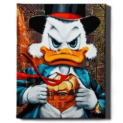 Värvi numbri järgi, Raamis "Duck i bitcoin" Oh Art!, 40x50 cm hind ja info | Maalid numbri järgi | kaup24.ee