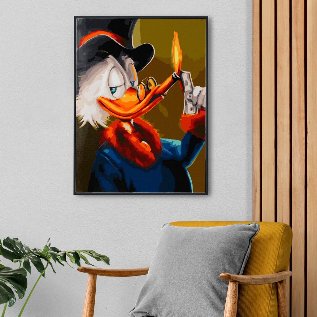 Värvi numbri järgi, Raamis "Geniaalne Duck" Oh Art!, 40x50 cm цена и информация | Maalid numbri järgi | kaup24.ee