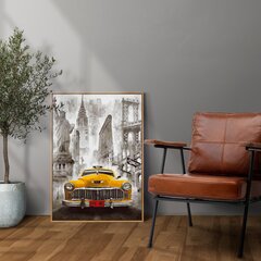 Värvi numbri järgi Raamis "Auto New Yorgis" Oh Art! 40x50 cm hind ja info | Maalid numbri järgi | kaup24.ee