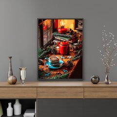 Värvi numbri järgi Raamis "Cappuccino" Oh Art! 40x50 cm цена и информация | Живопись по номерам | kaup24.ee