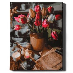 Картина по номерам "Тюльпаны из сада" Oh Art! 40x50 см цена и информация | Живопись по номерам | kaup24.ee