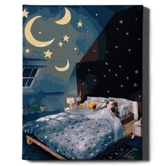 Värvi numbri järgi Raamis "Head unenäod" Oh Art! 40x50 cm hind ja info | Maalid numbri järgi | kaup24.ee