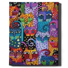 Картина по номерам "Разноцветные коты" Oh Art! 40x50 см цена и информация | Живопись по номерам | kaup24.ee