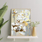 Värvi numbrite järgi kuldse glittervärviga Raamis "Lilled kullatud" Oh Art! 40x50 cm hind ja info | Maalid numbri järgi | kaup24.ee