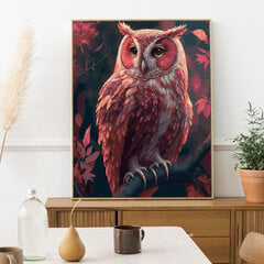 Картина по номерам "Розовая сова" Oh Art! 40x50 см цена и информация | Живопись по номерам | kaup24.ee