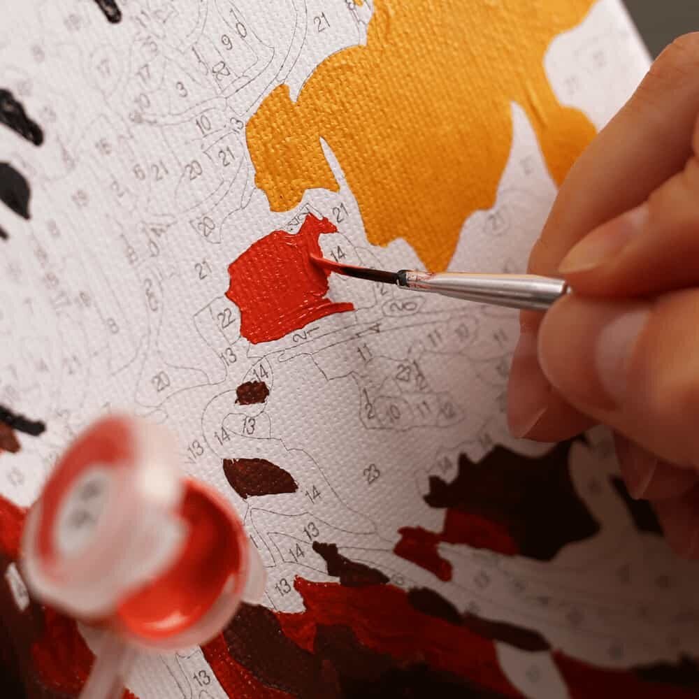 Värvi numbri järgi Raamis "Roosa öökull" Oh Art! 40x50 cm hind ja info | Maalid numbri järgi | kaup24.ee