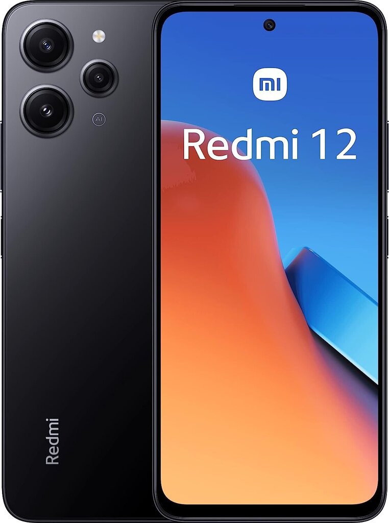 Xiaomi Redmi 12 4/128GB MZB0EB5EU Midnight Black цена и информация | Telefonid | kaup24.ee