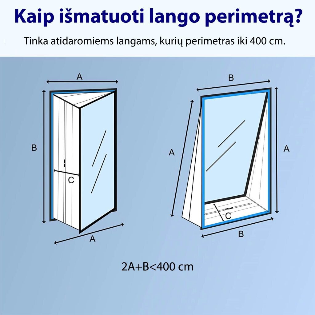 Akna tihend Adolus mobiilsele konditsioneerile, 400cm цена и информация | Õhksoojuspumbad, konditsioneerid | kaup24.ee