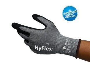 Kaitsekindad Ansell HyFlex® 11-571, lõikekindluse klass D, suurus 9 hind ja info | Töökindad | kaup24.ee