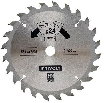 Saeketas Tivoly 160x20x2.45/1.5mm, z20, 15°, (16mm adapter), puidule hind ja info | Käsitööriistad | kaup24.ee