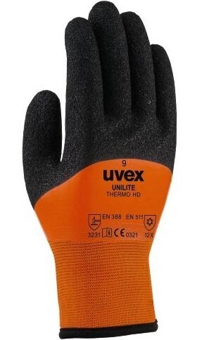 Talvised kaitsekindad Uvex Unilite Thermo HD, oranž, suurus 8 hind ja info | Töökindad | kaup24.ee