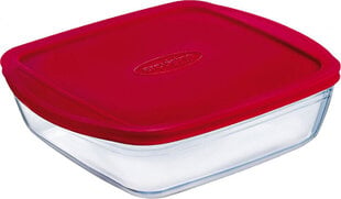 Прямоугольная коробочка для завтрака с крышкой Ô Cuisine Cook & Store Красный 2,5 L 28 x 20 x 8 cm Силикон Cтекло (5 штук) цена и информация | Посуда для хранения еды | kaup24.ee