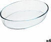 Ahjuvorm Pyrex Classic Ovaalne 40 x 28 x 7 cm Läbipaistev Klaas (4 Ühikut) hind ja info | Ahjuvormid ja küpsetustarvikud | kaup24.ee