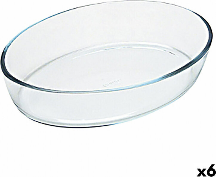 Ahjuvorm Pyrex Classic Ovaalne 35 x 24 x 7 cm Läbipaistev Klaas (6 Ühikut) hind ja info | Ahjuvormid ja küpsetustarvikud | kaup24.ee