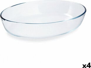 Ahjuvorm Pyrex Classic Ovaalne 30 x 21 x 7 cm Läbipaistev Klaas (4 Ühikut) цена и информация | Формы, посуда для выпечки | kaup24.ee