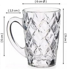 Чашка Бриллиант Прозрачный Cтекло (110 ml) цена и информация | Стаканы, фужеры, кувшины | kaup24.ee