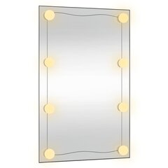 Seinapeegel LED-tuledega vidaXL, 50x80 cm, klaas, ristkülik цена и информация | Зеркала | kaup24.ee