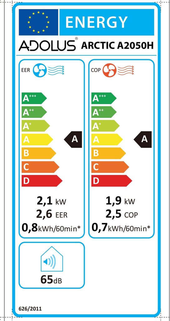 Mobiilne konditsioneer Adulus Arctic A2050H aknatihendiga цена и информация | Õhksoojuspumbad, konditsioneerid | kaup24.ee