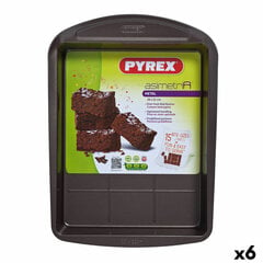 Ahjuvorm Pyrex Asimetria Ristkülikukujuline Must 28 x 22 cm Metall (6 Ühikut) цена и информация | Формы, посуда для выпечки | kaup24.ee