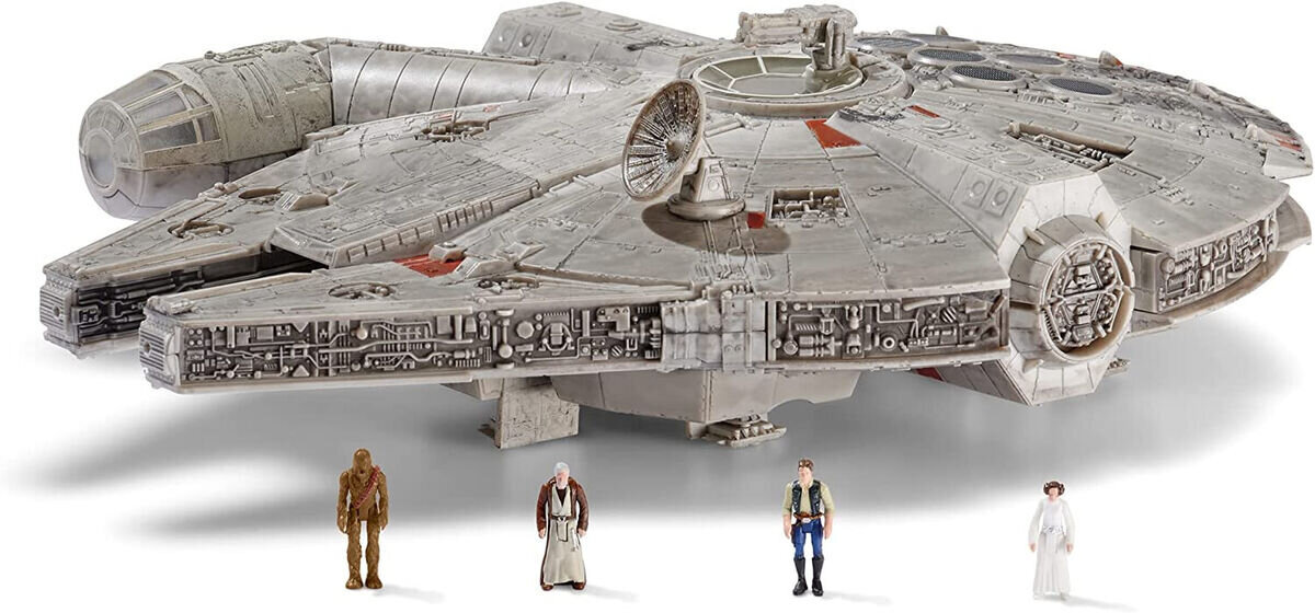 4 figuuriga kosmoselaev Jazwares Star Wars Micro Galaxy Millennium Falcon цена и информация | Poiste mänguasjad | kaup24.ee