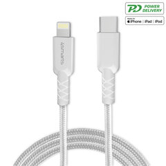 USB-C kiirlaadimisjuhe RapidCord 30.W 1,5 m PD ja valge *MFi sertifikaadiga, valge цена и информация | Кабели для телефонов | kaup24.ee